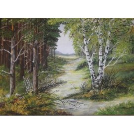 Obraz - Olejomaľba - Jeseň v lese - Ružena Pavlíková