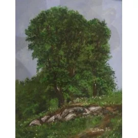 Obraz - Olejomaľba - Tri stromy - Ružena Pavlíková