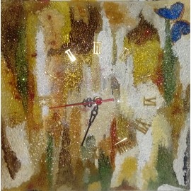 Sklenené hodiny - Maľba na sklo - Alexander Orlík