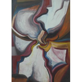 Painting - Oil painting - Abstract flower of nobility - Ružena Pavlíková