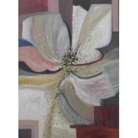 Painting - Oil painting - Abstract flower of gratitude - Ružena Pavlíková