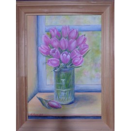 Painting- Acrylic- Tulips - Viera Vaľková