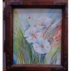 Painting - Painting on glass - Flowers - Alexander Orlík