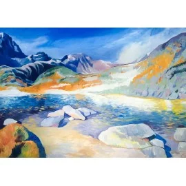 Painting - Oil painting on canvas - High Tatras - Mgr. Art. Jaroslav Staviščák