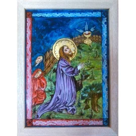 Obraz - Maľba na sklo - Kristus na olivovej hore - Mgr.Art.Martina Hricová