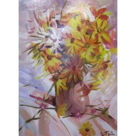 Obraz - Akryl - Žlté kvety - akad. mal. Varuzhan Aghamyan