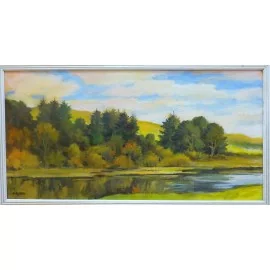 Painting - Oil - Summer landscape - Andrej Račko