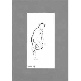 Painting - Indian drawing - Nude woman II. - Mgr. Art Kamil Jurašek