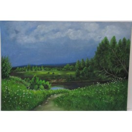 Painting- Oil painting- After the storm- Ružena Pavlíková