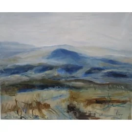 Krajina pri Kamenici - Monika Vitányi,,originálny,ručne maľovaný obraz