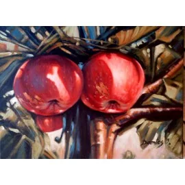 Picture - Oil painting - Apples I - Dušan "Damtes" Rusovský
