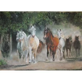 Painting - Dry pastel - Herd - MVDr. Joseph Jordan