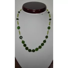 Náhrdelník-Olivín-smaragd-striebro