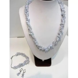 Chalcedon-sada,náhrdelník,náušnice,náramok