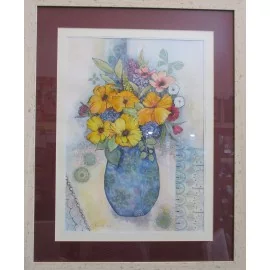 Obraz - Zátišie so žltými kvetmi - Martina Štecová