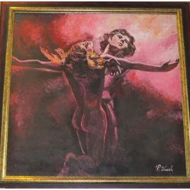 Painting - Oil painting- Dance of Passion -Treciak Peter