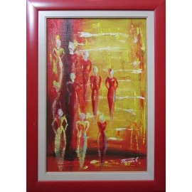 Painting - Acrylic- Abstract red-Treciak Peter