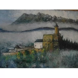 Painting - Oil painting - Ľubovňa castle - Viliam Volk