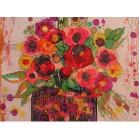 Kvety vo fialovej váze- Martina Štecová